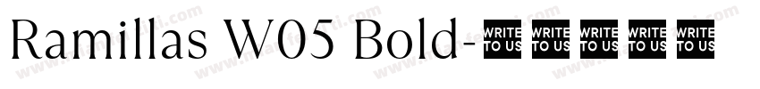 Ramillas W05 Bold字体转换